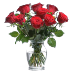 Komposition aus 9 Rosen