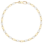 Red Gold Diamond Cut Bracelet