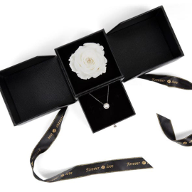Eternal Purity Rose with Necklace Box