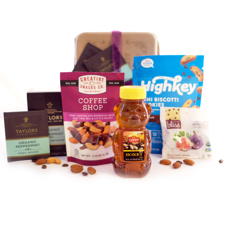 Delicious Honey and Snacks Set.