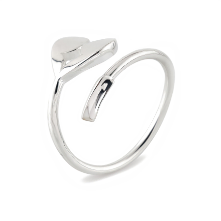 Hugging Key Silver Ring