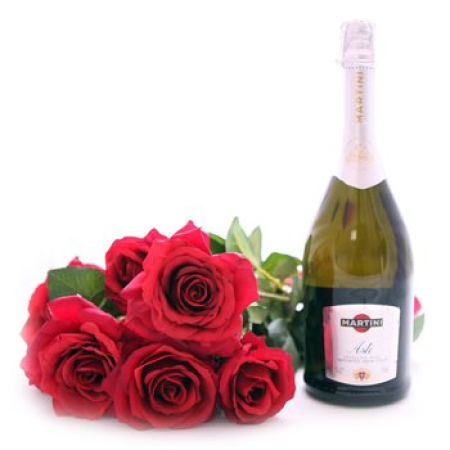 Sekt und Rosen